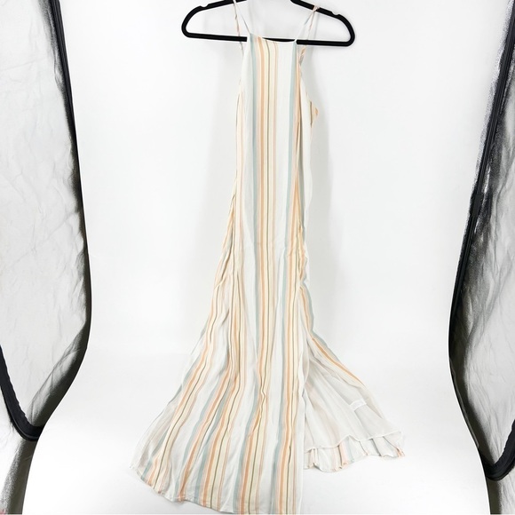 ✅ PRIVACY PLEASE STRIPED MAXI DRESS WITH TIE BACK SIZE X-SMALL - Picture 1 of 5